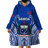 Samoa Rugby Wearable Blanket Hoodie Manu Samoa Go 2023 World Cup - Wonder Print Shop