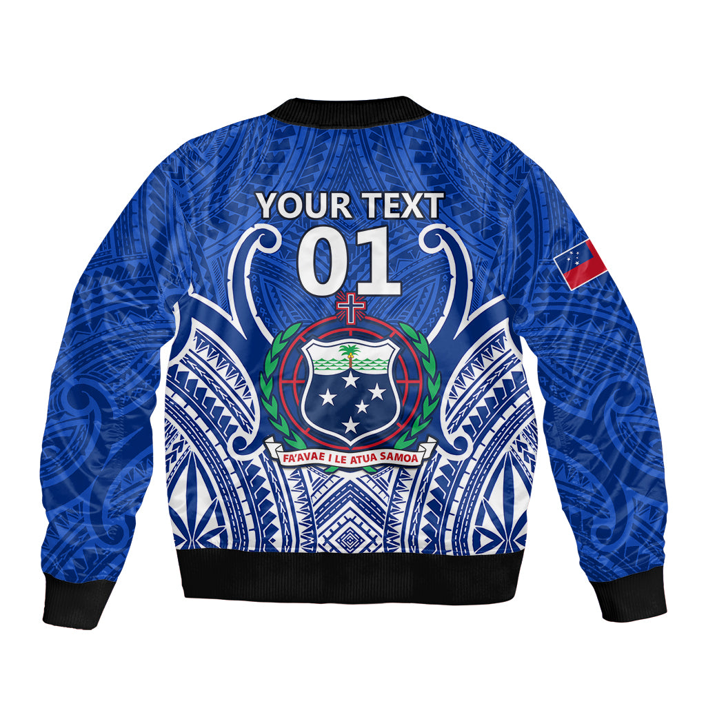 Custom Samoa Rugby Bomber Jacket Manu Samoa Go 2023 World Cup - Wonder Print Shop