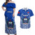 Custom Samoa Rugby Couples Matching Off Shoulder Maxi Dress and Hawaiian Shirt Manu Samoa Go 2023 World Cup - Wonder Print Shop