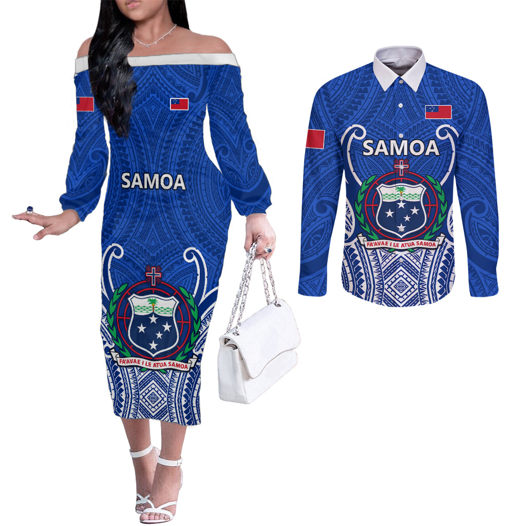 custom-samoa-rugby-couples-matching-off-the-shoulder-long-sleeve-dress-and-long-sleeve-button-shirts-manu-samoa-go-2023-world-cup