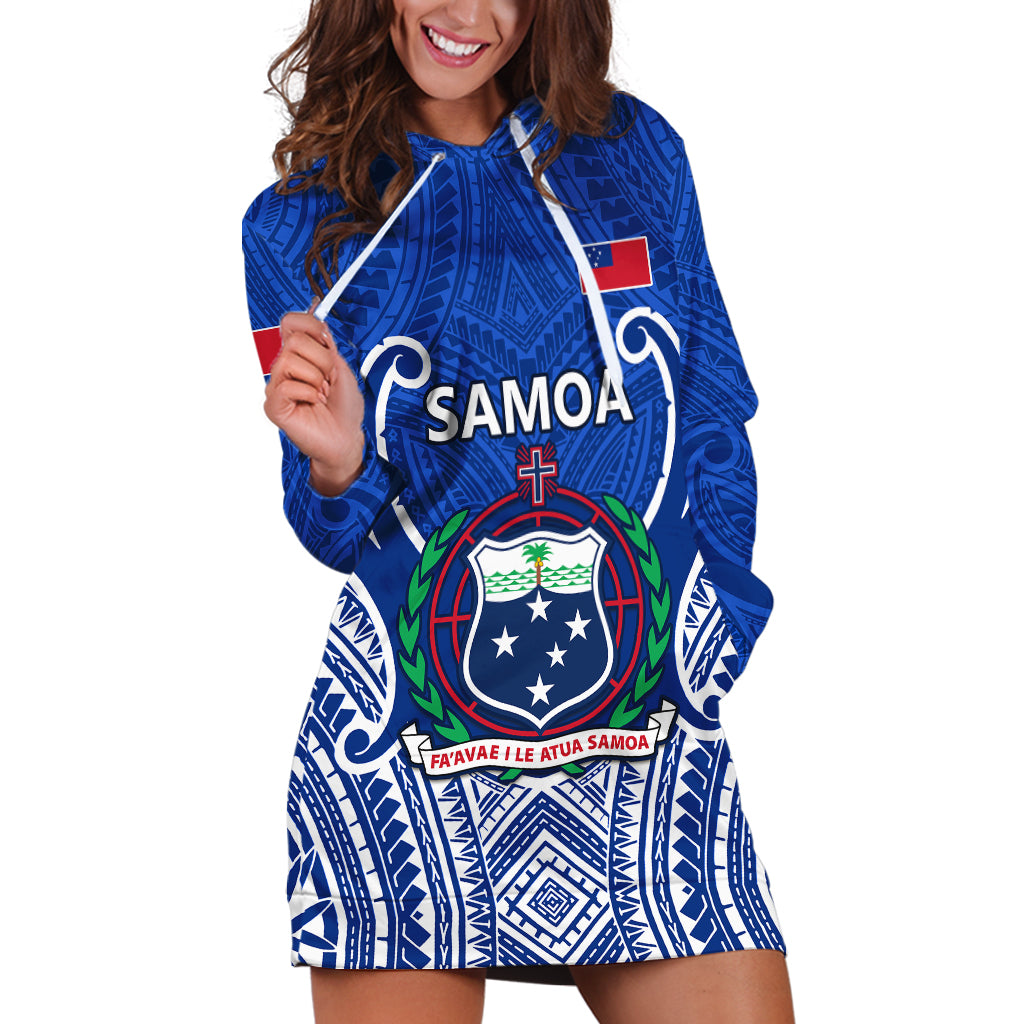 Custom Samoa Rugby Hoodie Dress Manu Samoa Go 2023 World Cup - Wonder Print Shop
