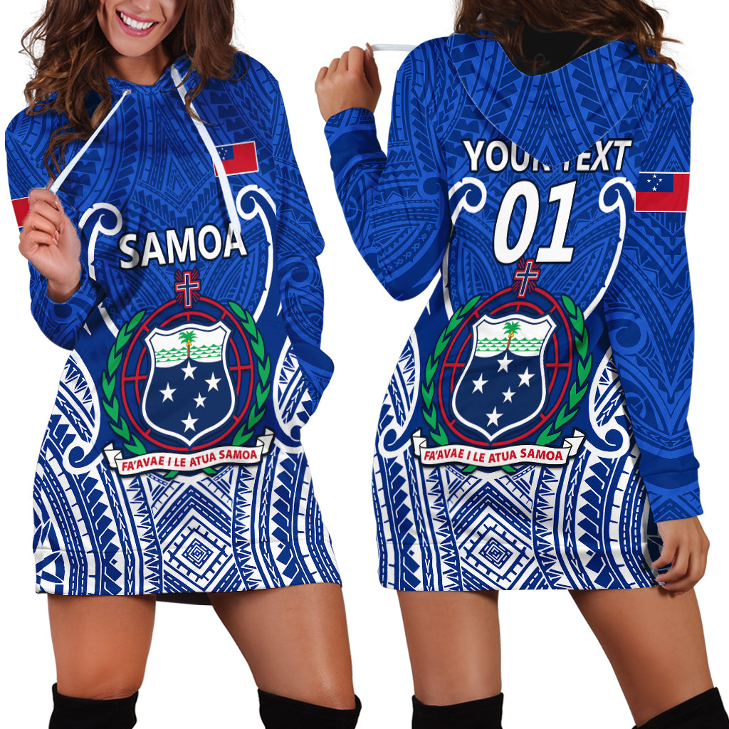 Custom Samoa Rugby Hoodie Dress Manu Samoa Go 2023 World Cup - Wonder Print Shop