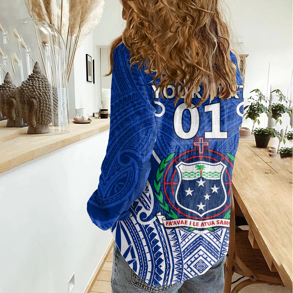 Custom Samoa Rugby Women Casual Shirt Manu Samoa Go 2023 World Cup - Wonder Print Shop