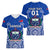 Custom Samoa Rugby Women V Neck T Shirt Manu Samoa Go 2023 World Cup - Wonder Print Shop