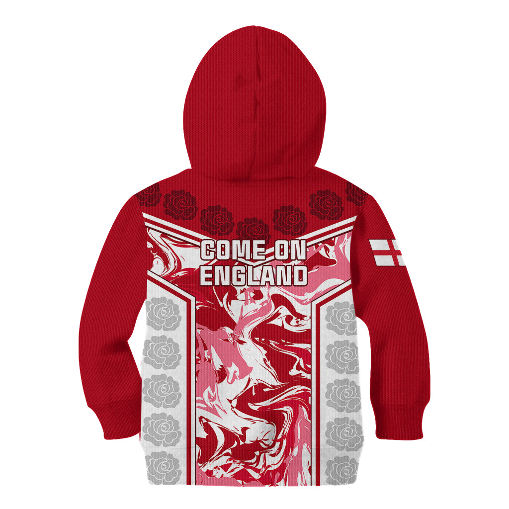 England Rugby Kid Hoodie The Red Rose Come On 2023 World Cup - Wonder Print Shop