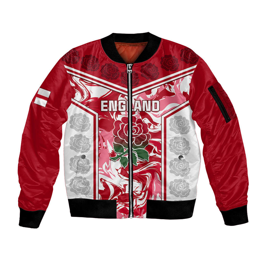 England Rugby Sleeve Zip Bomber Jacket The Red Rose Come On 2023 World Cup - Wonder Print Shop