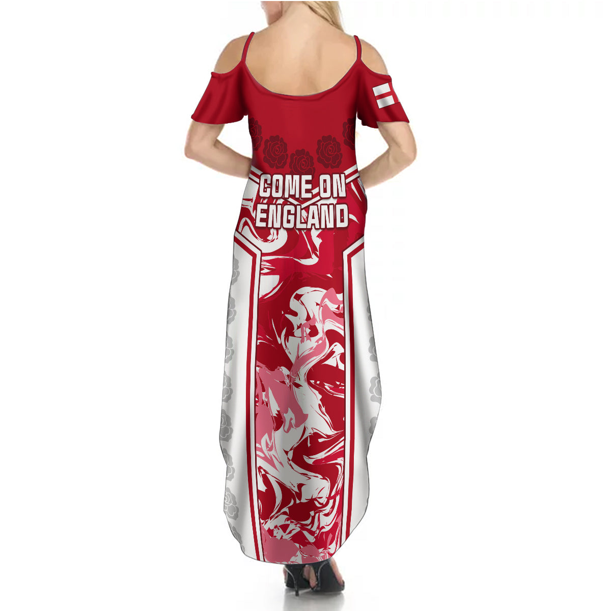 England Rugby Summer Maxi Dress The Red Rose Come On 2023 World Cup - Wonder Print Shop
