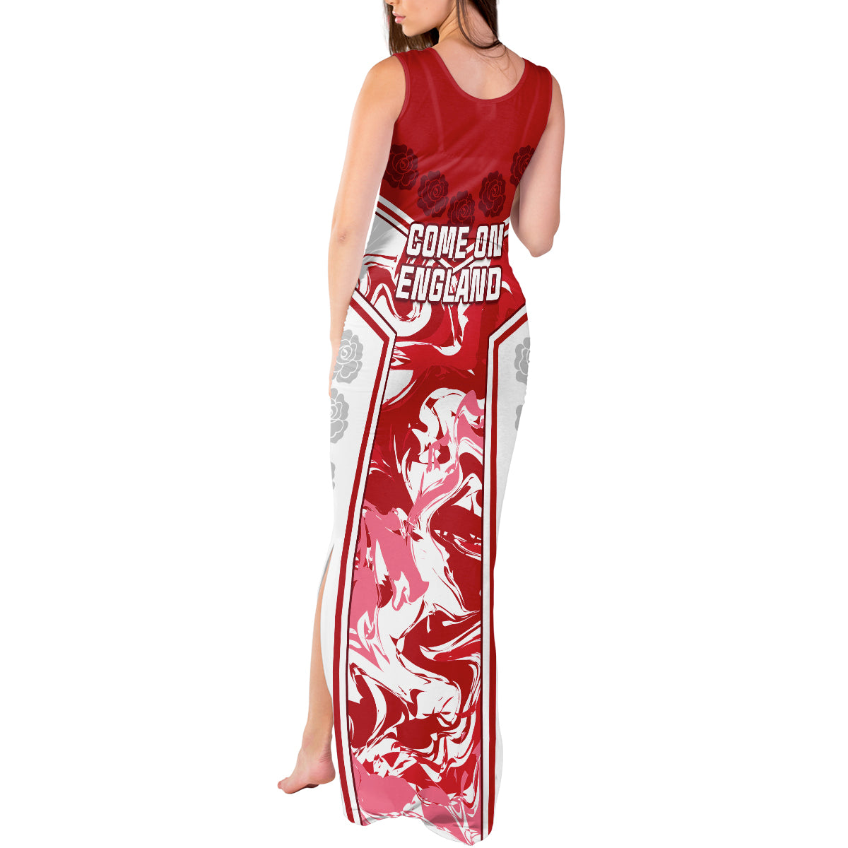 England Rugby Tank Maxi Dress The Red Rose Come On 2023 World Cup - Wonder Print Shop