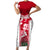 Custom England Rugby Short Sleeve Bodycon Dress The Red Rose Come On 2023 World Cup - Wonder Print Shop