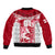 Custom England Rugby Sleeve Zip Bomber Jacket The Red Rose Come On 2023 World Cup - Wonder Print Shop