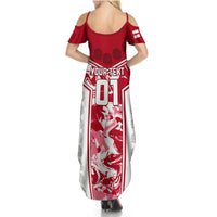 Custom England Rugby Summer Maxi Dress The Red Rose Come On 2023 World Cup - Wonder Print Shop