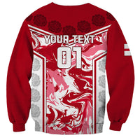 Custom England Rugby Sweatshirt The Red Rose Come On 2023 World Cup - Wonder Print Shop