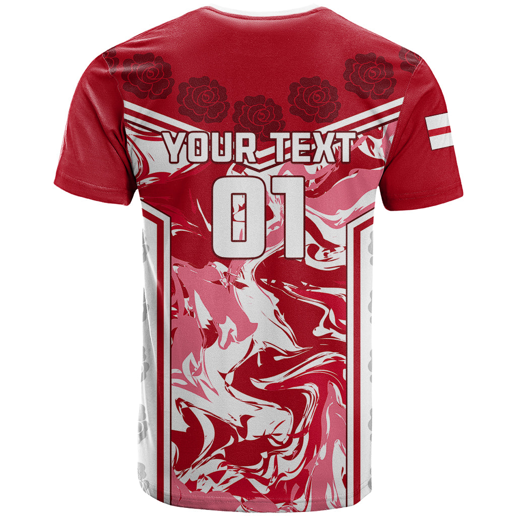 Custom England Rugby T Shirt The Red Rose Come On 2023 World Cup - Wonder Print Shop