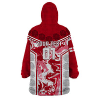 Custom England Rugby Wearable Blanket Hoodie The Red Rose Come On 2023 World Cup - Wonder Print Shop