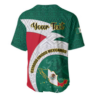 Personalised Mexico Independence Day Baseball Jersey Mexican Aztec Pattern - Wonder Print Shop