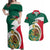 Personalised Mexico Independence Day Couples Matching Off Shoulder Maxi Dress and Hawaiian Shirt Mexican Aztec Pattern - Wonder Print Shop