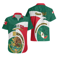 Personalised Mexico Independence Day Hawaiian Shirt Mexican Aztec Pattern - Wonder Print Shop