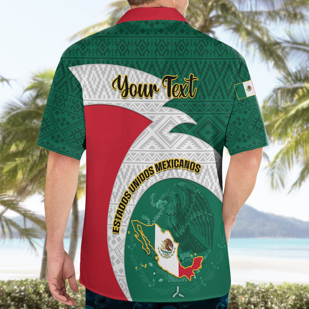 Personalised Mexico Independence Day Hawaiian Shirt Mexican Aztec Pattern - Wonder Print Shop