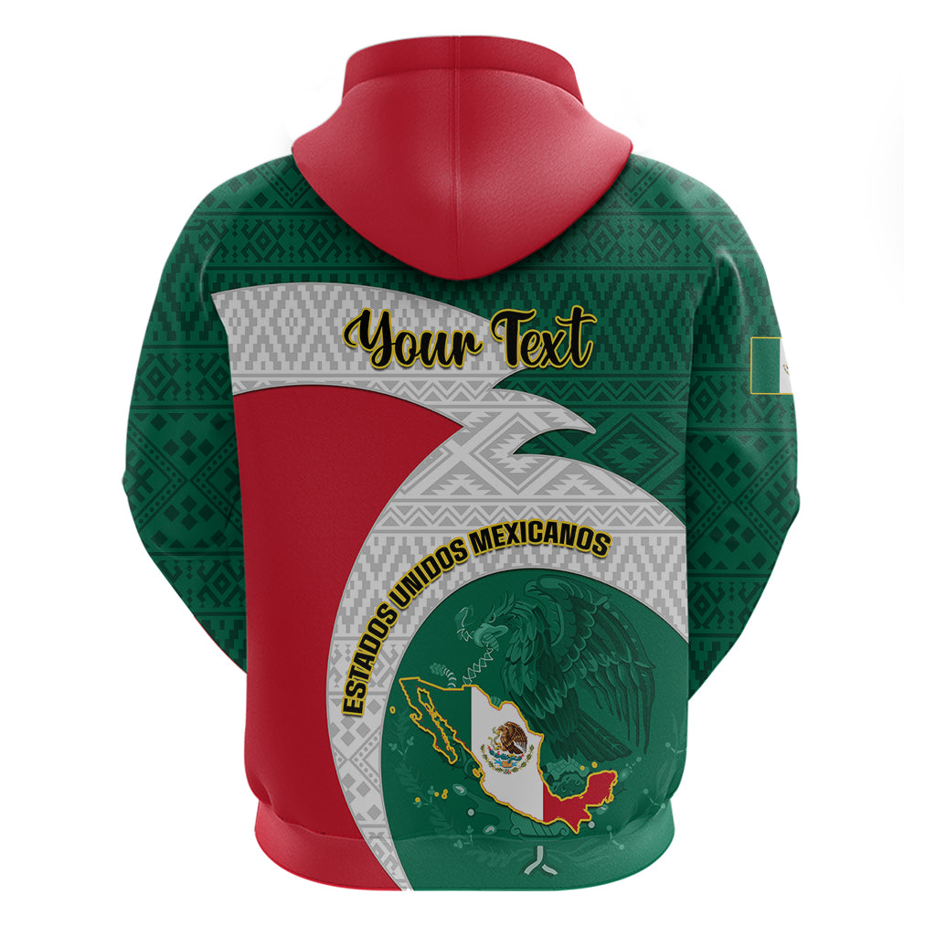 Personalised Mexico Independence Day Hoodie Mexican Aztec Pattern - Wonder Print Shop