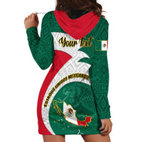 Personalised Mexico Independence Day Hoodie Dress Mexican Aztec Pattern - Wonder Print Shop