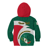Personalised Mexico Independence Day Kid Hoodie Mexican Aztec Pattern - Wonder Print Shop
