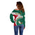 Personalised Mexico Independence Day Off Shoulder Sweater Mexican Aztec Pattern - Wonder Print Shop