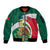 Personalised Mexico Independence Day Sleeve Zip Bomber Jacket Mexican Aztec Pattern - Wonder Print Shop