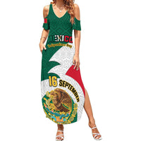 Personalised Mexico Independence Day Summer Maxi Dress Mexican Aztec Pattern - Wonder Print Shop