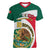 Personalised Mexico Independence Day Women V Neck T Shirt Mexican Aztec Pattern - Wonder Print Shop