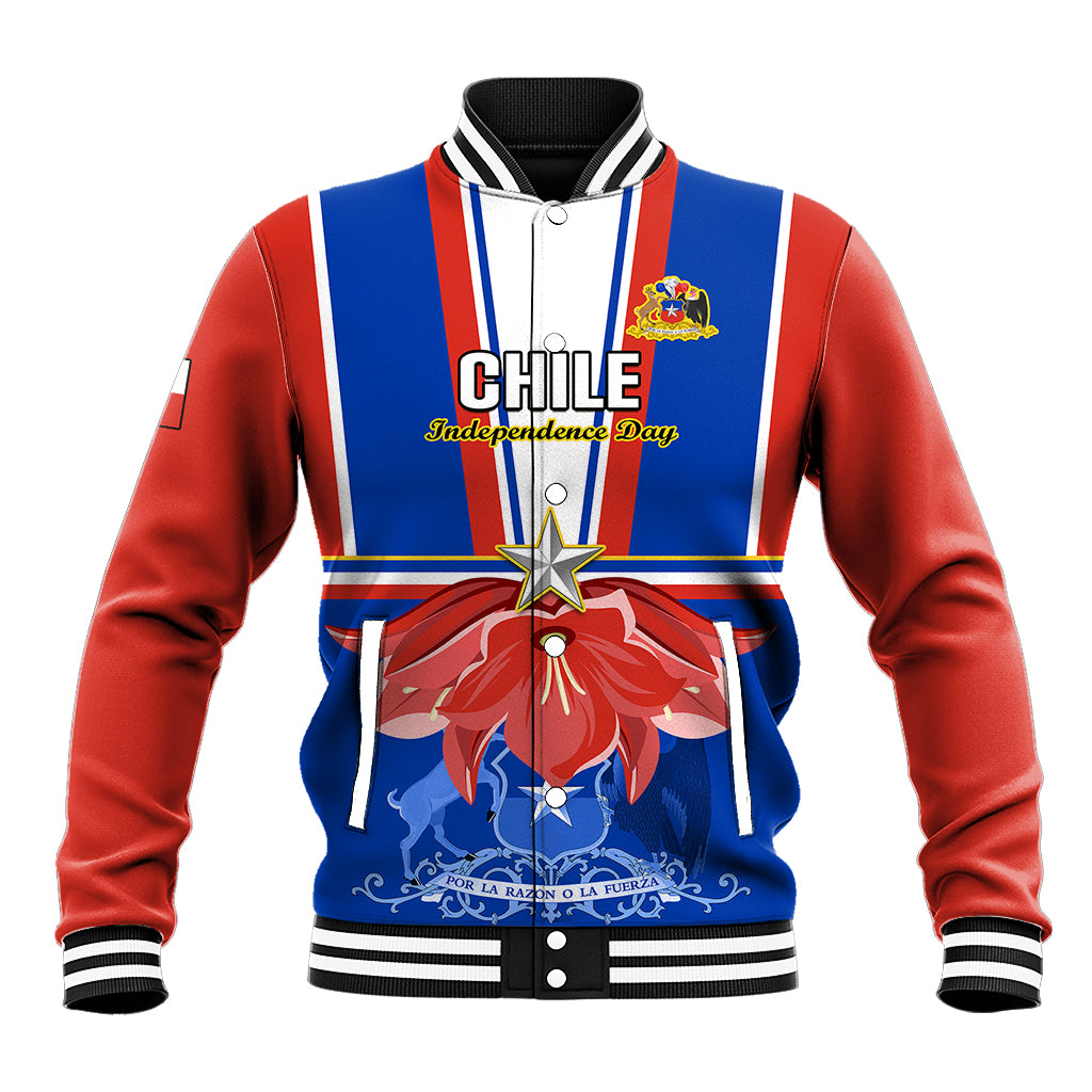 Chile Independence Day Baseball Jacket Chilean Bellflower - Wonder Print Shop