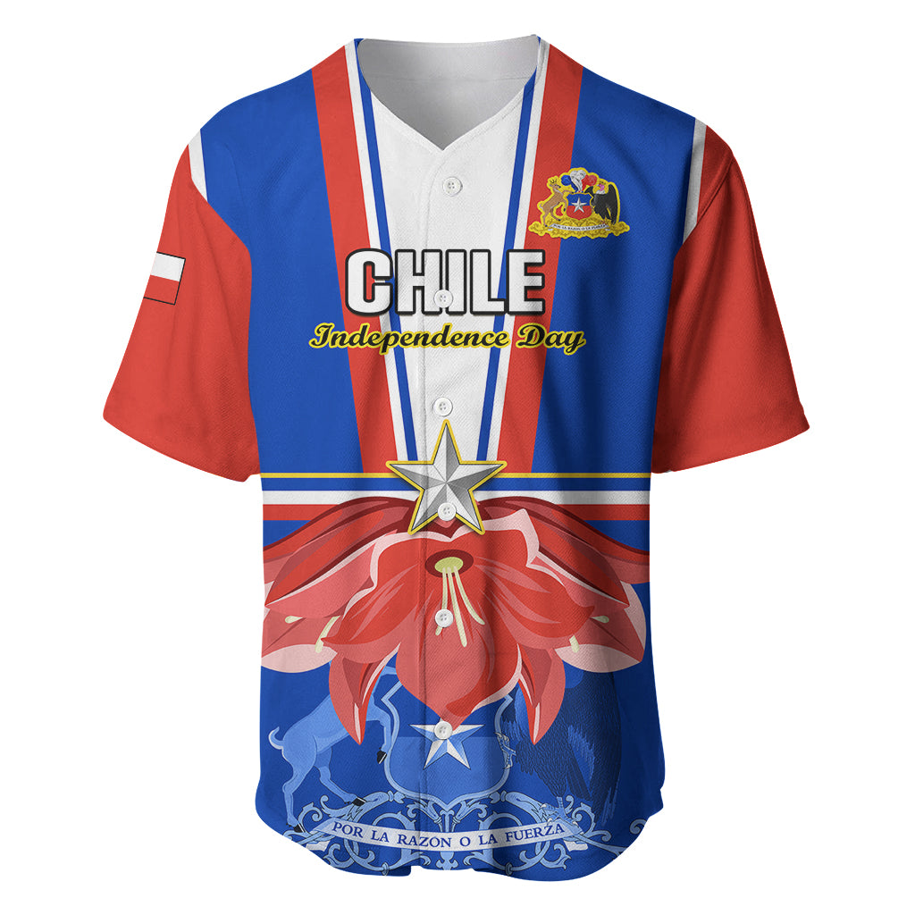 Chile Independence Day Baseball Jersey Chilean Bellflower - Wonder Print Shop