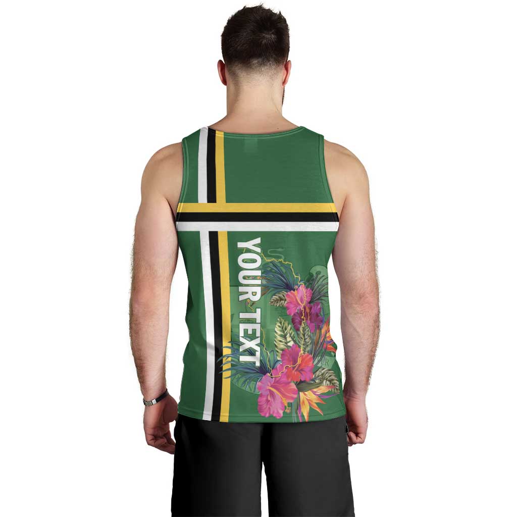 Personalized Dominica Men Tank Top Waitukubuli Tropical Flower - Wonder Print Shop