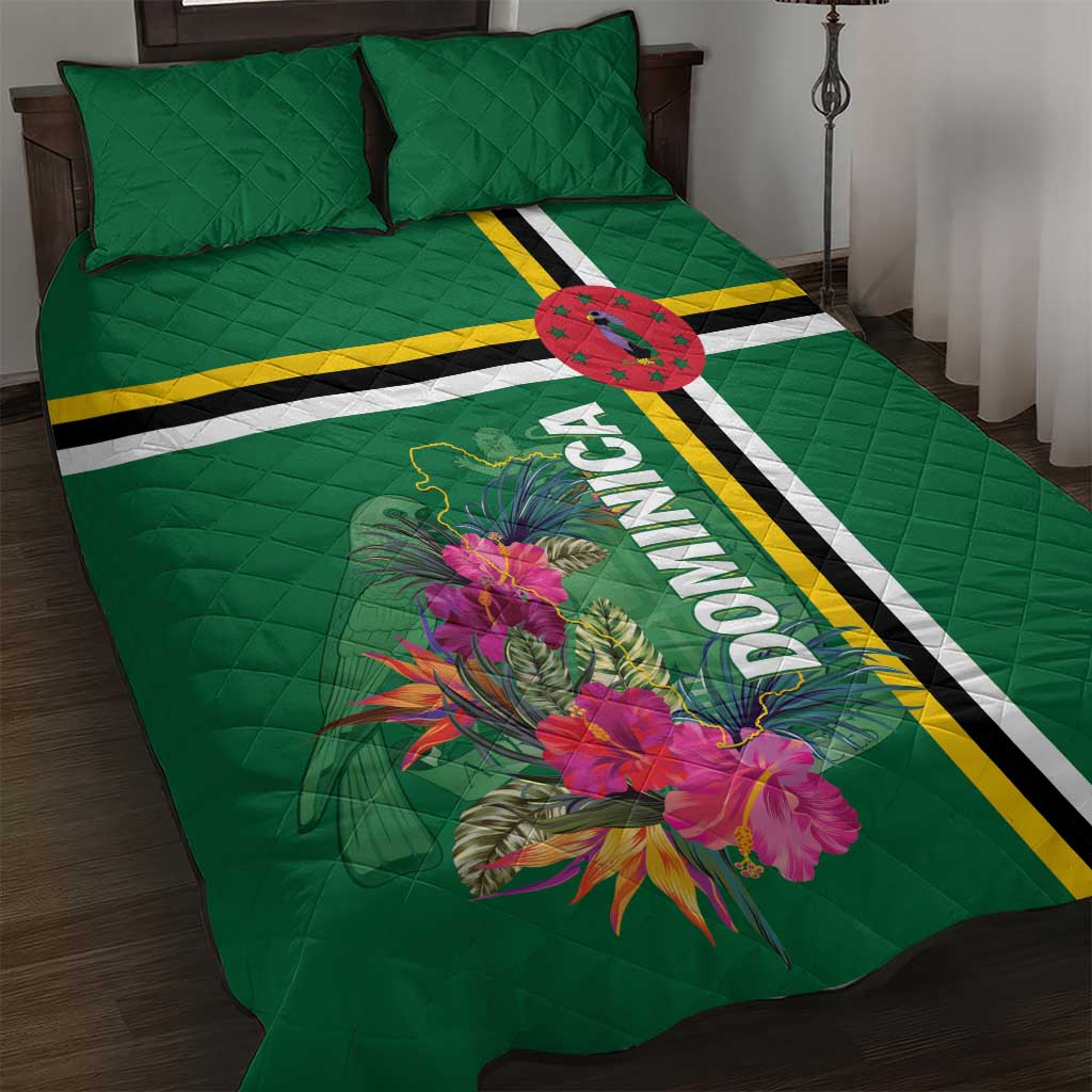 Dominica Quilt Bed Set Waitukubuli Tropical Flower - Wonder Print Shop