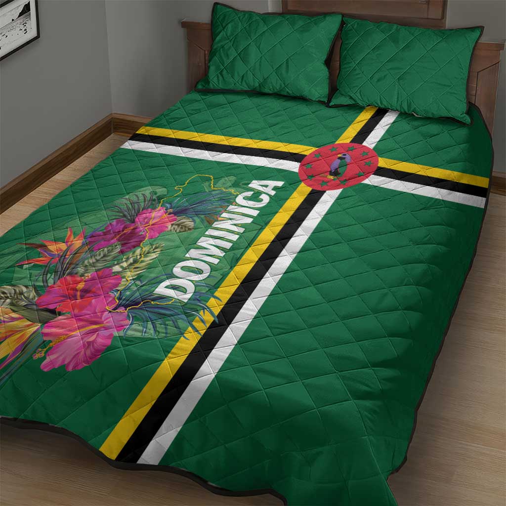 Dominica Quilt Bed Set Waitukubuli Tropical Flower - Wonder Print Shop