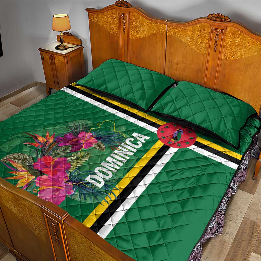 Dominica Quilt Bed Set Waitukubuli Tropical Flower - Wonder Print Shop