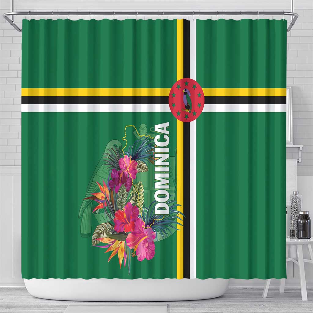Dominica Shower Curtain Waitukubuli Tropical Flower