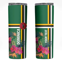 Personalized Dominica Skinny Tumbler Waitukubuli Tropical Flower - Wonder Print Shop