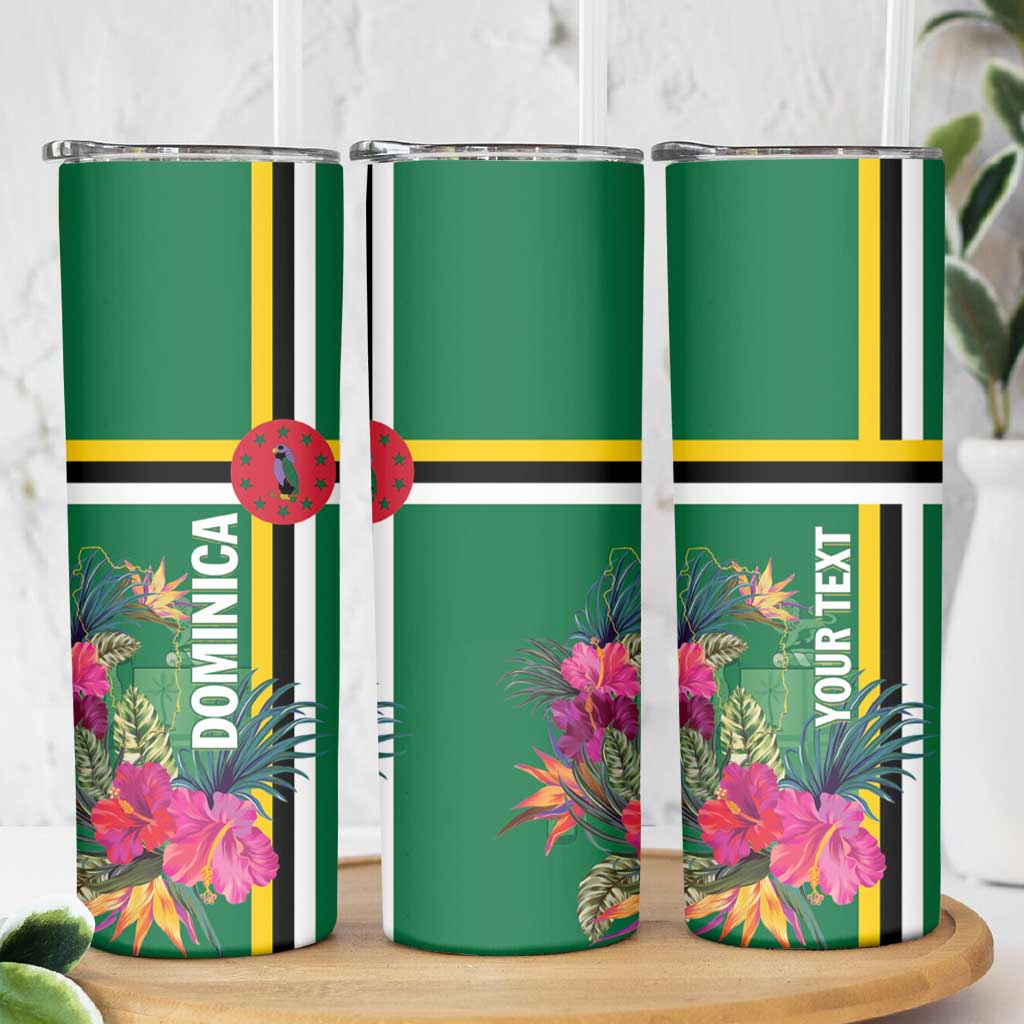 Personalized Dominica Skinny Tumbler Waitukubuli Tropical Flower - Wonder Print Shop