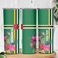 Personalized Dominica Skinny Tumbler Waitukubuli Tropical Flower - Wonder Print Shop