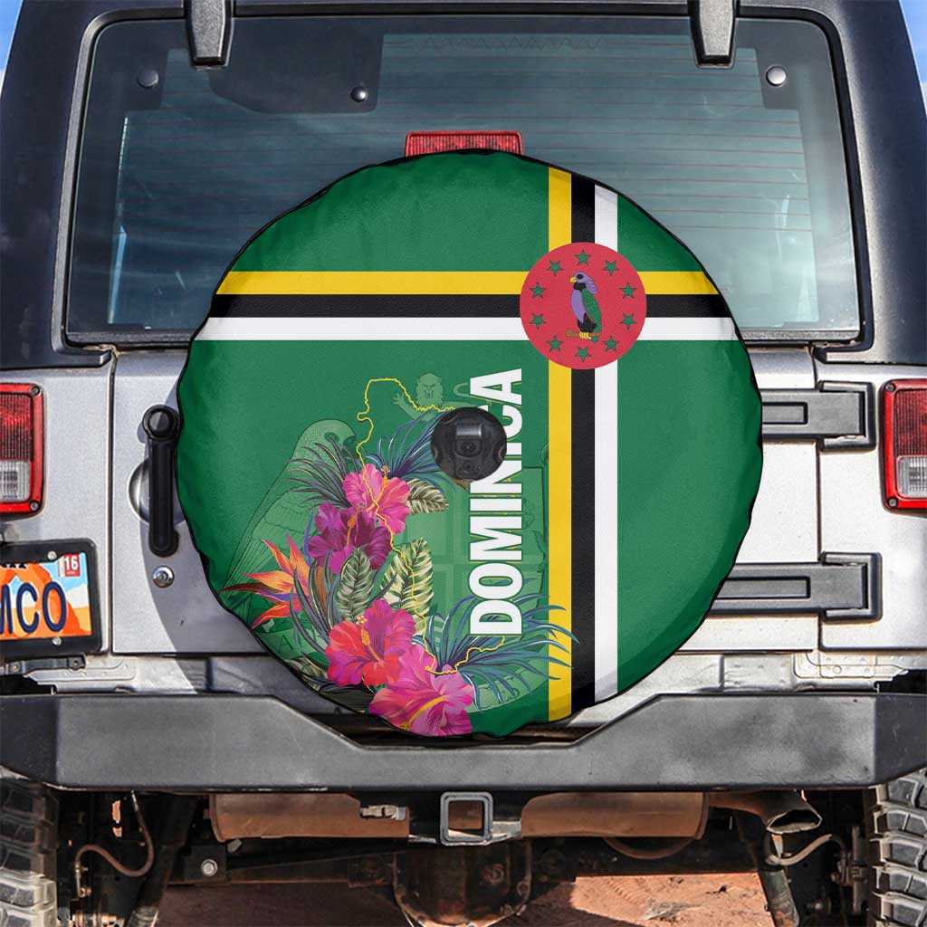 Dominica Spare Tire Cover Waitukubuli Tropical Flower - Wonder Print Shop