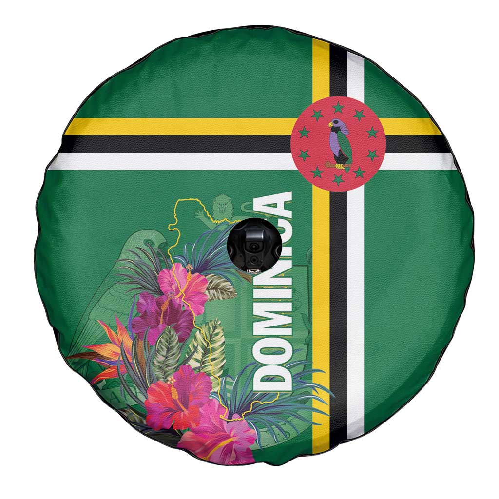 Dominica Spare Tire Cover Waitukubuli Tropical Flower - Wonder Print Shop