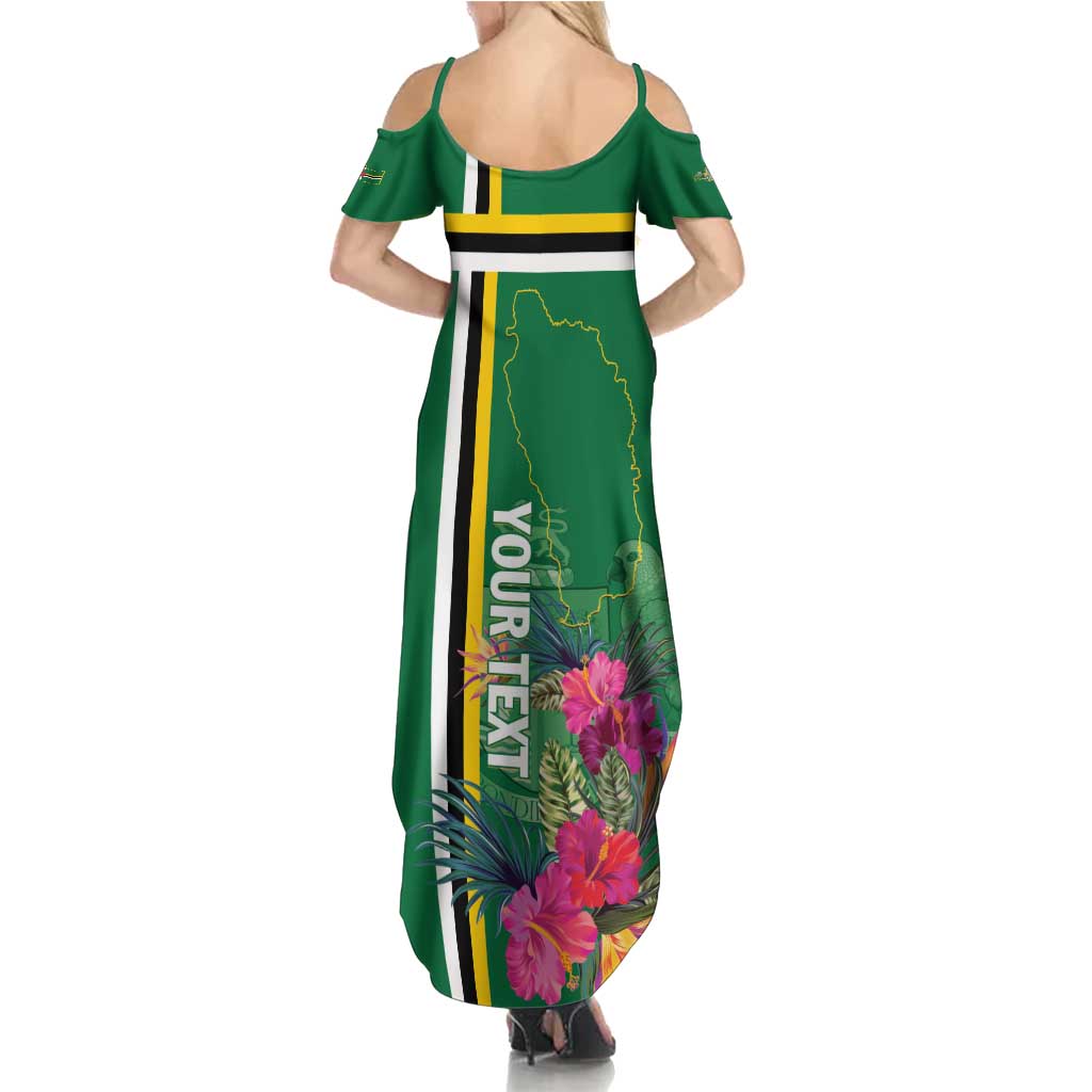 Personalized Dominica Summer Maxi Dress Waitukubuli Tropical Flower - Wonder Print Shop