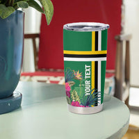 Personalized Dominica Tumbler Cup Waitukubuli Tropical Flower - Wonder Print Shop