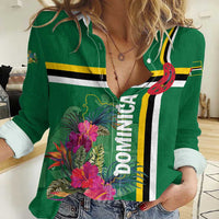 Personalized Dominica Women Casual Shirt Waitukubuli Tropical Flower - Wonder Print Shop