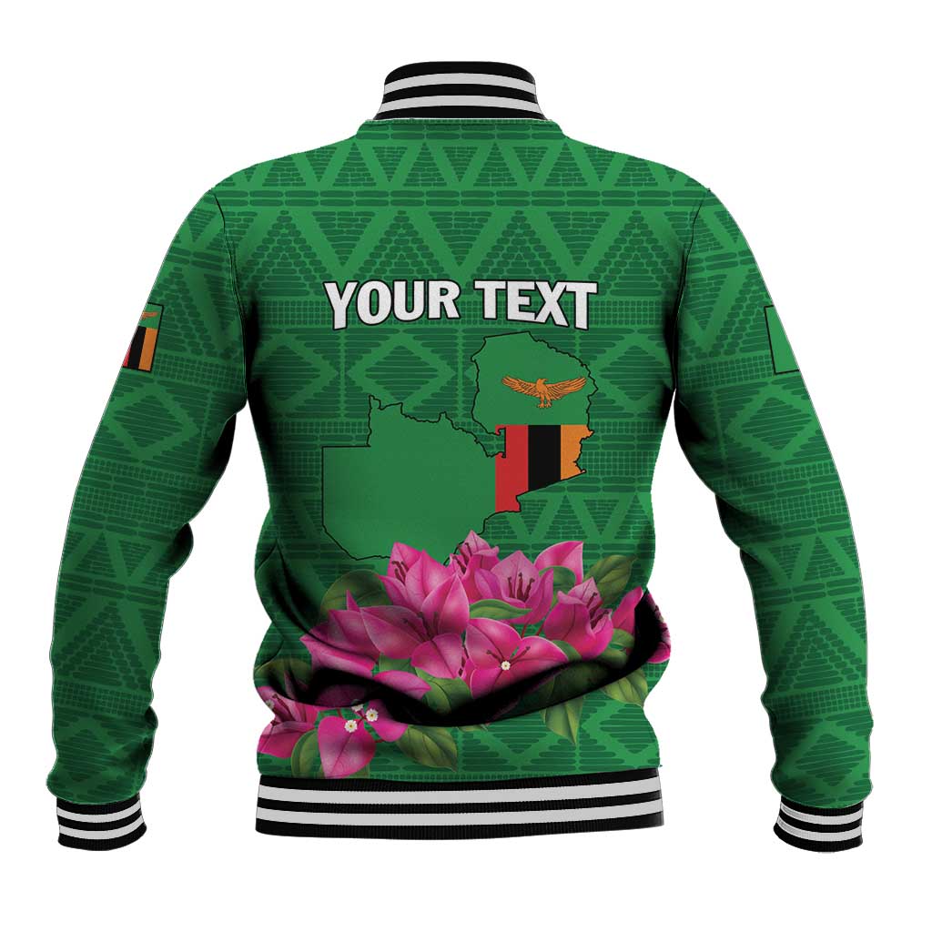 Personalized Zambia Baseball Jacket Icitungu ca Zambia Bougainvillea - Wonder Print Shop
