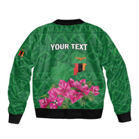 Personalized Zambia Bomber Jacket Icitungu ca Zambia Bougainvillea - Wonder Print Shop