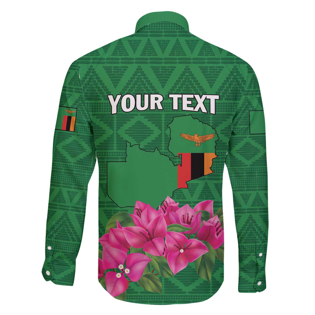 Personalized Zambia Family Matching Off The Shoulder Long Sleeve Dress and Hawaiian Shirt Icitungu ca Zambia Bougainvillea - Wonder Print Shop