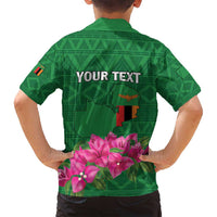 Personalized Zambia Family Matching Tank Maxi Dress and Hawaiian Shirt Icitungu ca Zambia Bougainvillea - Wonder Print Shop