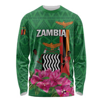 Personalized Zambia Long Sleeve Shirt Icitungu ca Zambia Bougainvillea - Wonder Print Shop