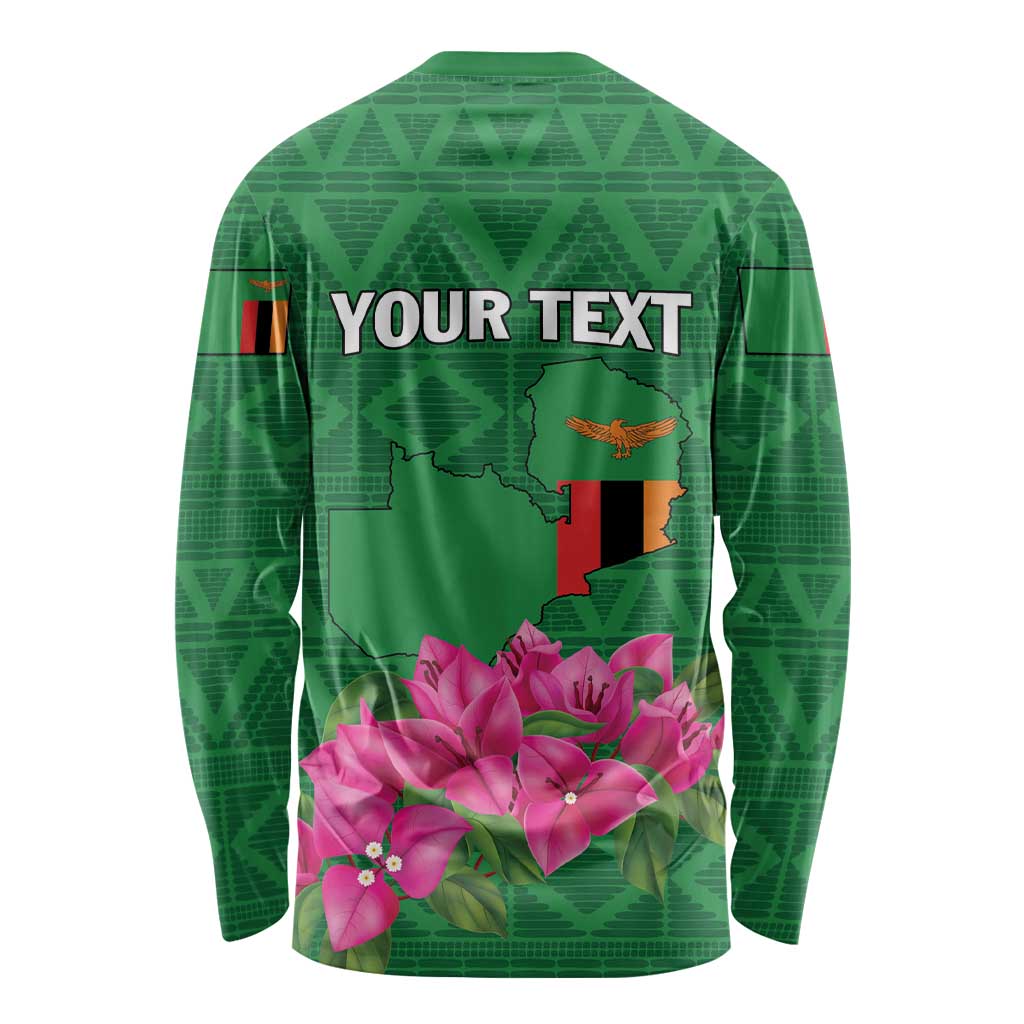 Personalized Zambia Long Sleeve Shirt Icitungu ca Zambia Bougainvillea - Wonder Print Shop